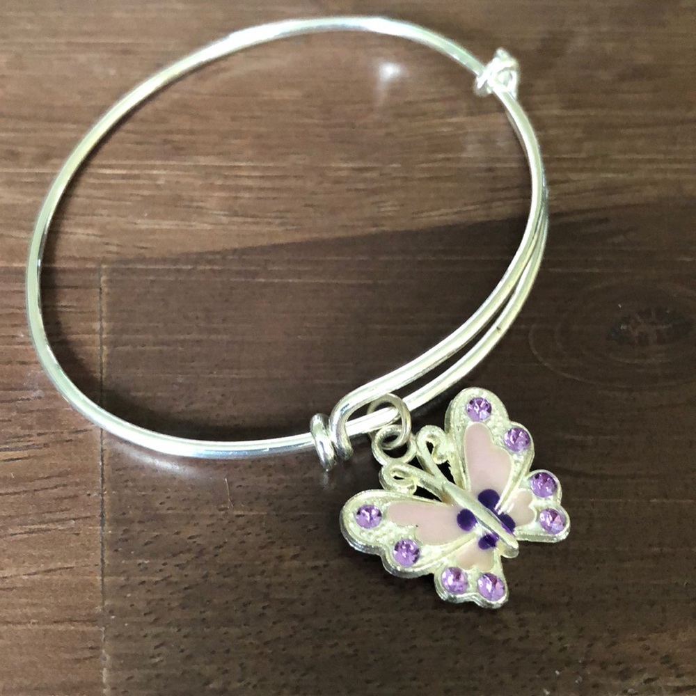 💜Purple butterfly bangle💜